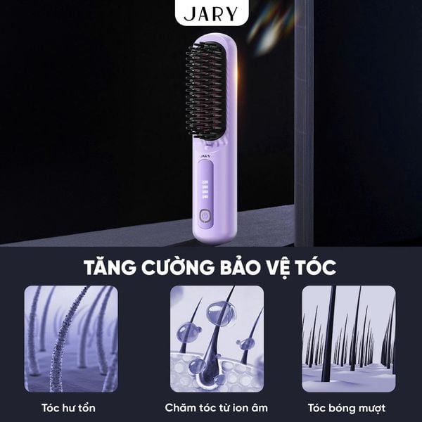 lược chải điện ion không dây Jary