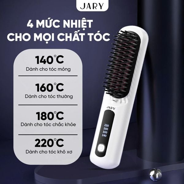 lược chải điện ion không dây Jary