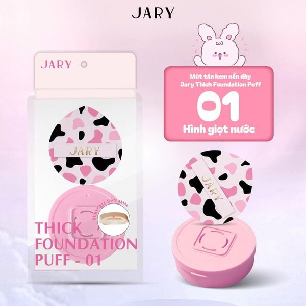 mút tán kem nền dày hình giọt nước Jary