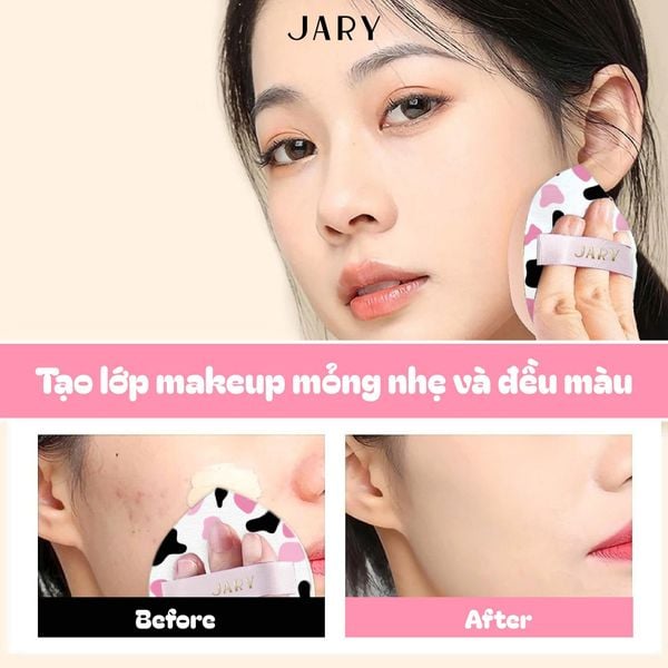mút tán kem nền dày hình giọt nước Jary 4