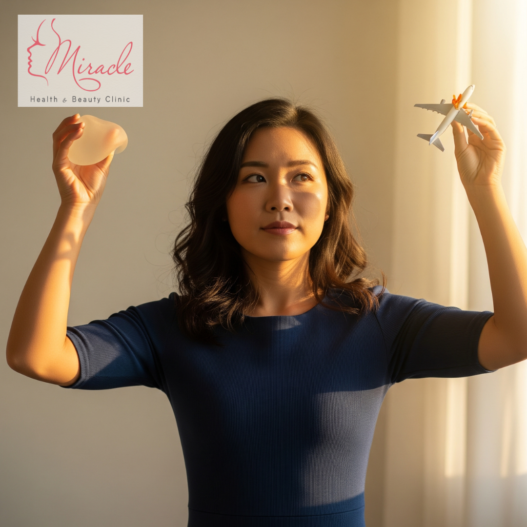 Nâng ngực bao lâu đi máy bay được ? (Tư vấn)