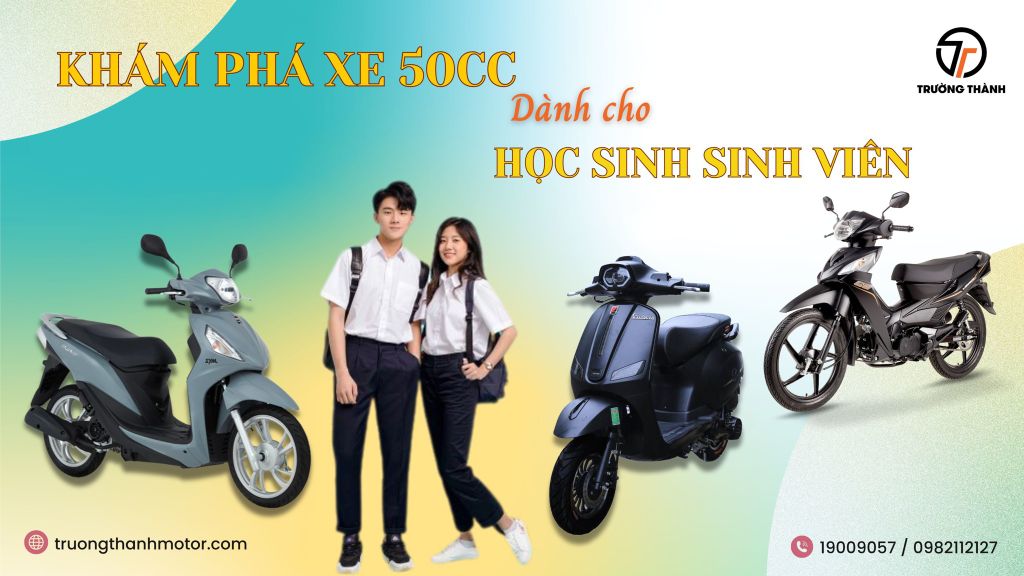 Xe 50cc giá rẻ, tiện lợi dành cho học sinh, sinh viên
