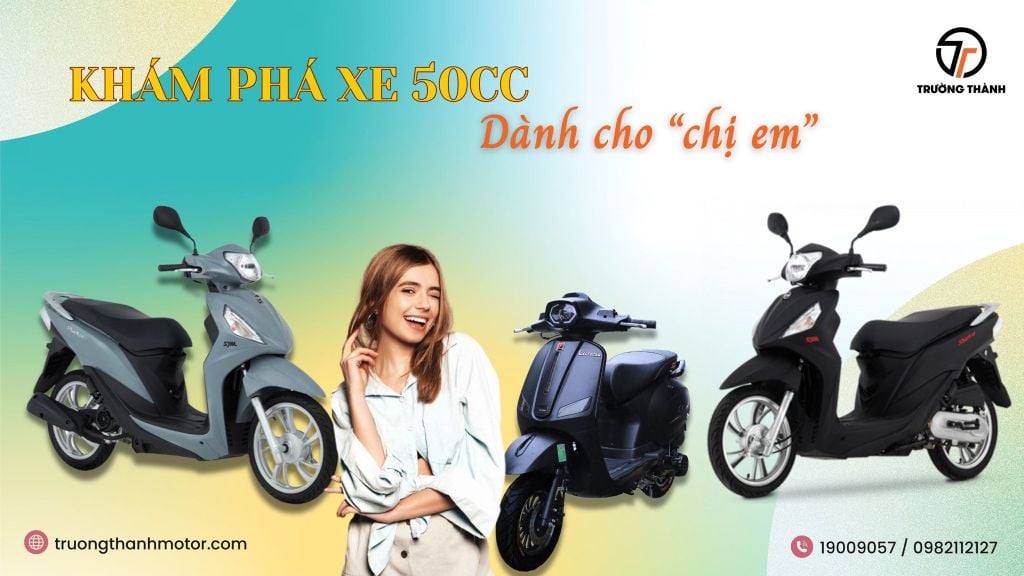 Top những xe tay ga 50cc cho nữ mẫu nhẹ, đẹp, dễ lái