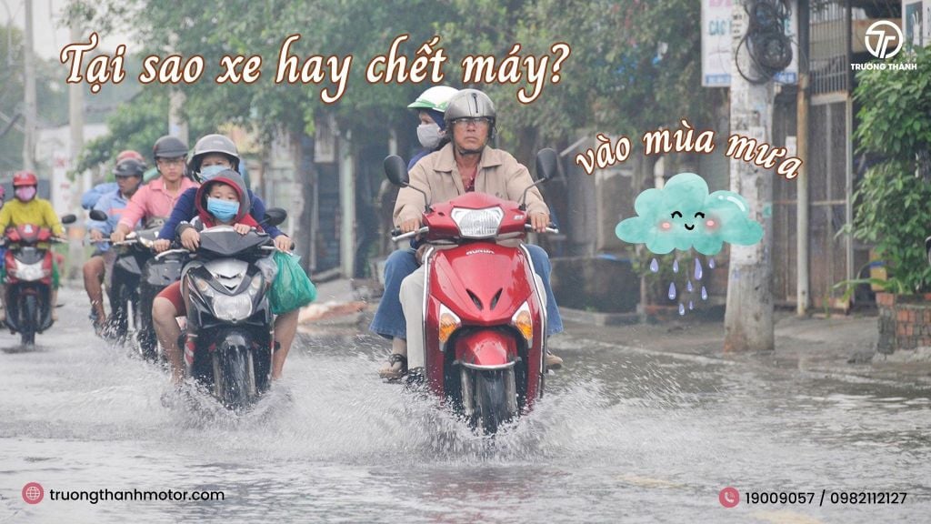 Cách xử lý và phòng tránh xe máy bị hụt ga, chết máy khi trời mưa