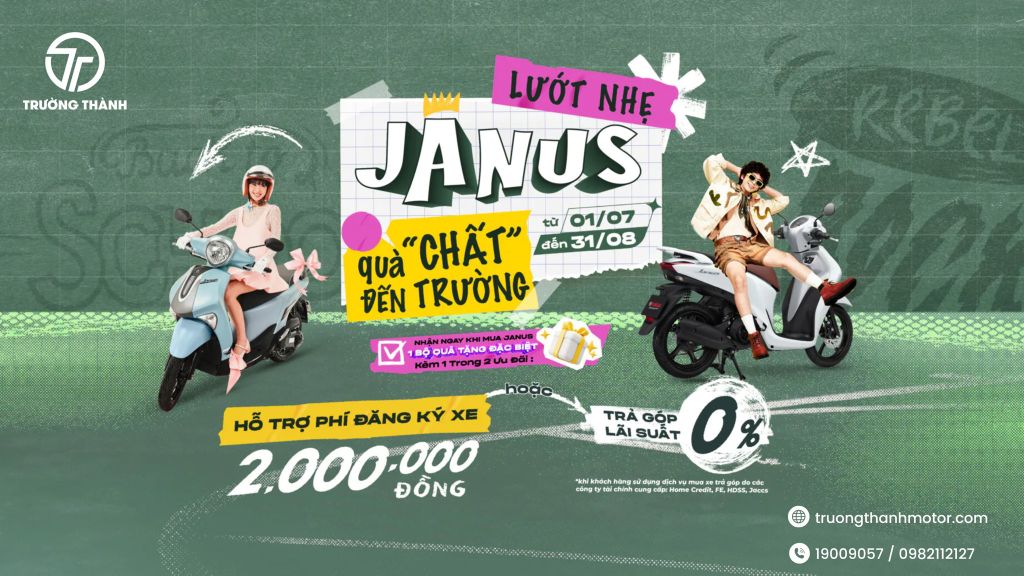 Khuyến mãi cực chất với Yamaha Janus tháng 7