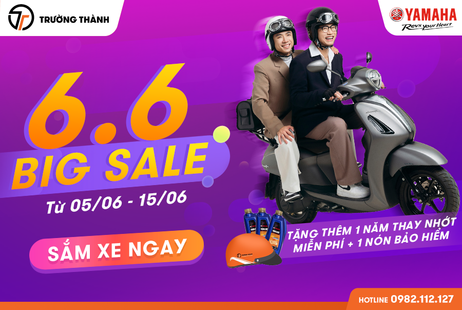 6.6 Big Sale! Giảm cực sốc tất cả xe Yamaha
