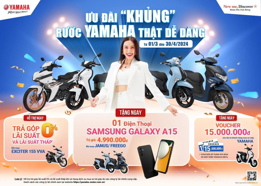 CHƯƠNG TRÌNH KHUYẾN MẠI: ƯU ĐÃI “KHỦNG” – RƯỚC YAMAHA THẬT DỄ DÀNG