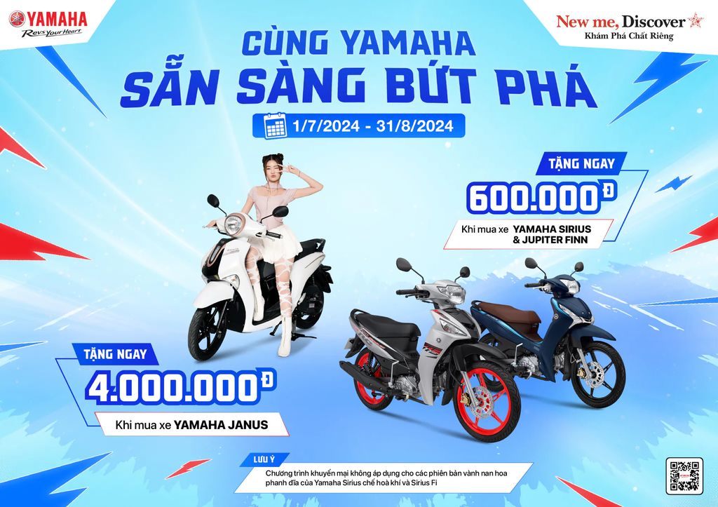 CHƯƠNG TRÌNH KHUYẾN MẠI “CÙNG YAMAHA, SẴN SÀNG BỨT PHÁ”