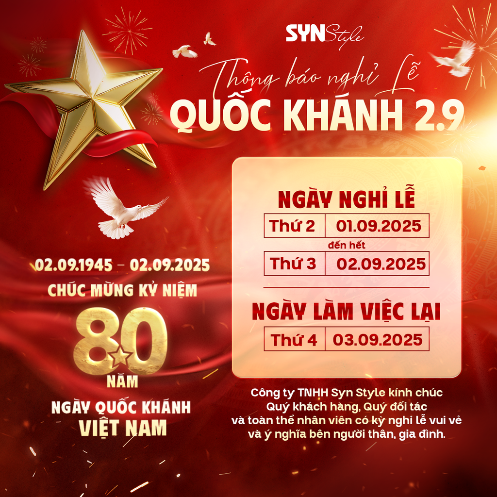 [THÔNG BÁO] LỊCH NGHỈ LỄ QUỐC KHÁNH 2/9/2025