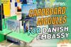 Cardboard modules for the Danish Embassy.