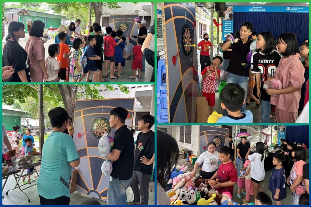 Dart game board made of cardboard