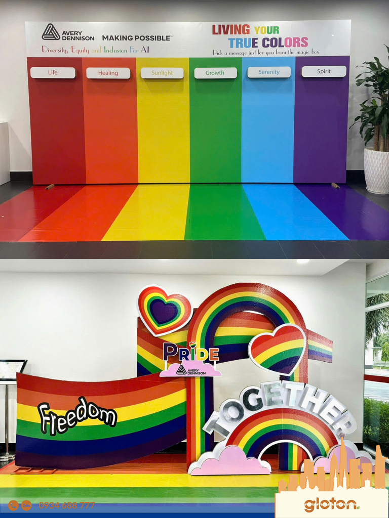 trang-tri-su-kien-pride-month-tuong-tac-bang-carton-tai-che