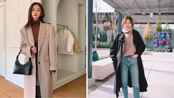 Phối áo khoác dáng dài với áo len cổ lọ