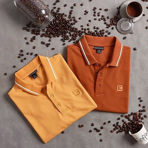 Áo thun tay ngắn vải coffee tái chế