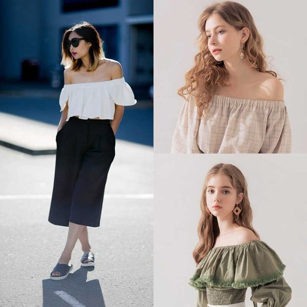 Mix áo với quần culottes ngắn