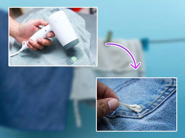 Làm nóng bằng máy sấy tóc