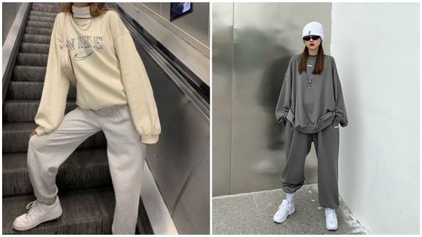 Cách phối áo hoodie nữ với quần nỉ