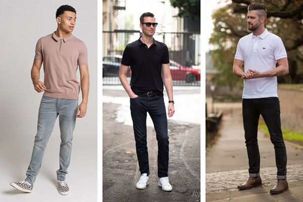 Phối quần jean với áo polo thời trang