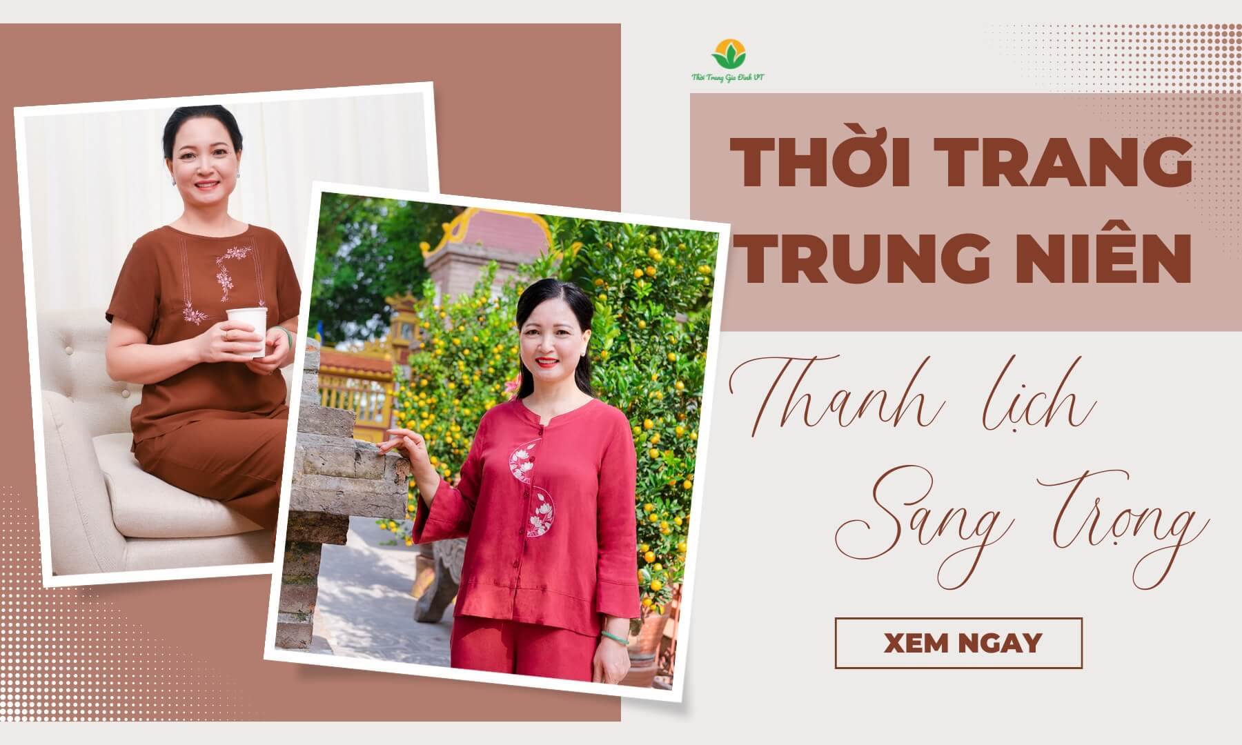 Top 5 bộ đồ thời trang trung niên đẹp, sang trọng