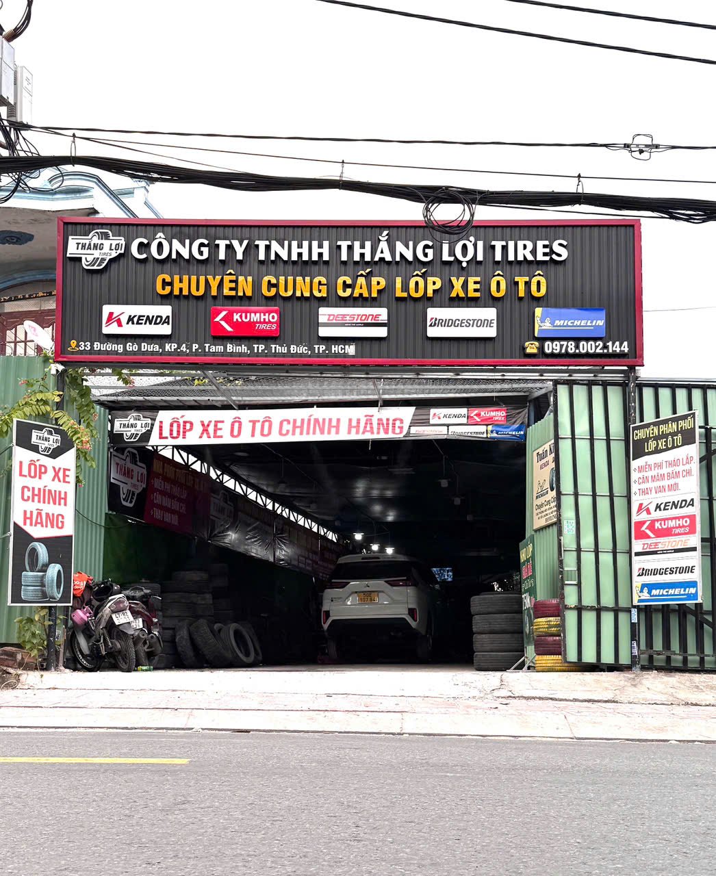 Địa chỉ: Gara Thắng Lợi Tires 33 đường gò dưa, Tam Bình, Thủ Đức, Hcm ạ