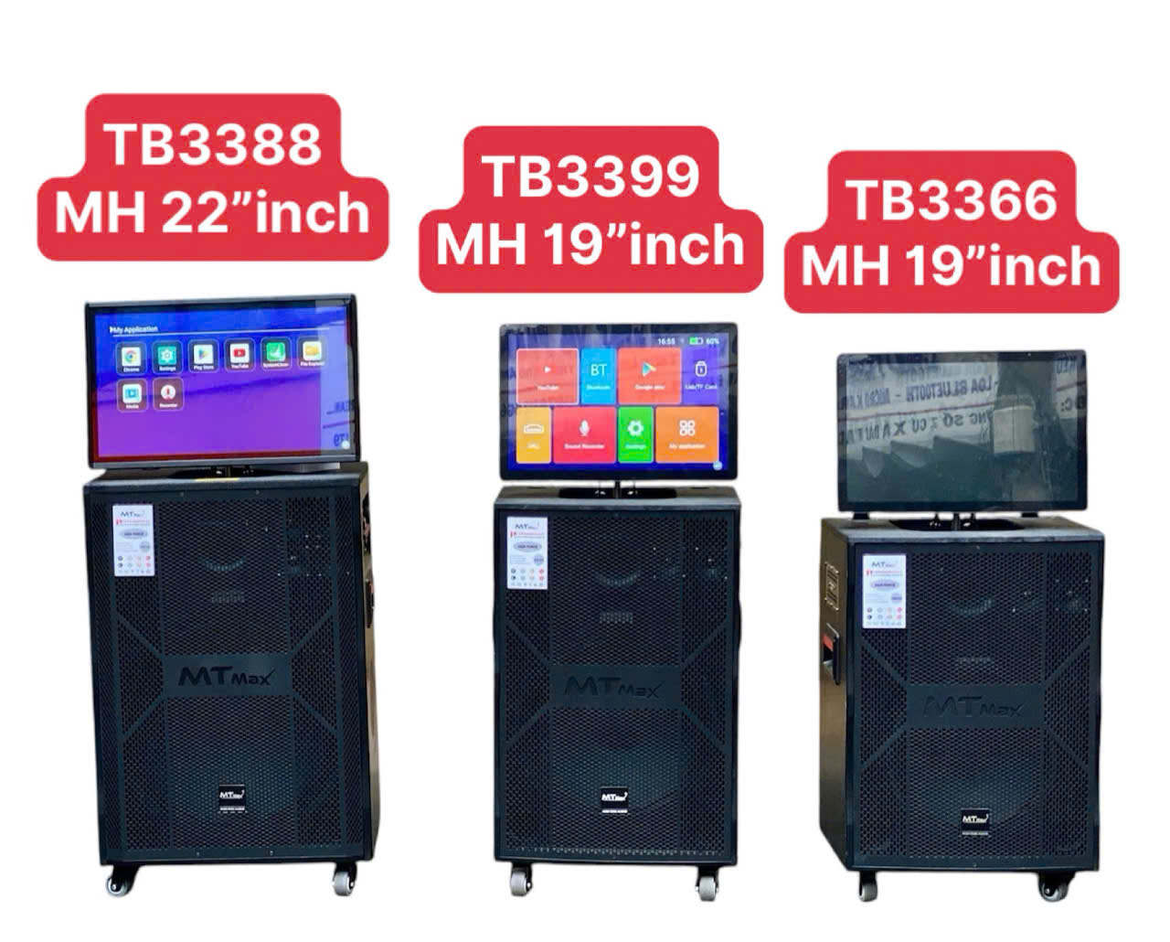 Giới Thiệu Loa Màn Hình MTMAX: MTMAX TB336, MTMAX TB339, và MTMAX TB3388