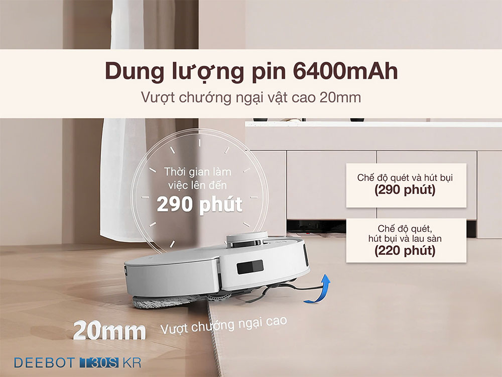 ROBOT HÚT BỤI LAU NHÀ ECOVACS DEEBOT T30S KR – BẢN QUỐC TẾ - vietnamrobovac