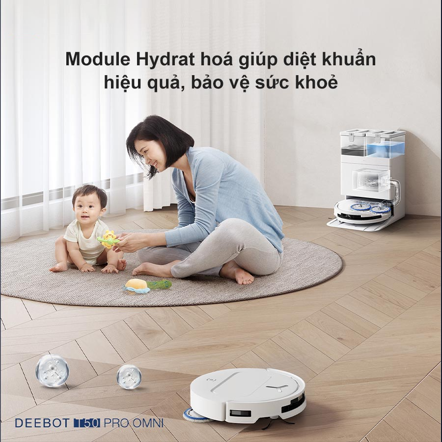 ROBOT HÚT BỤI LAU NHÀ ECOVACS DEEBOT T50 PRO OMNI – BẢN QUỐC TẾ - vietnamrobovac