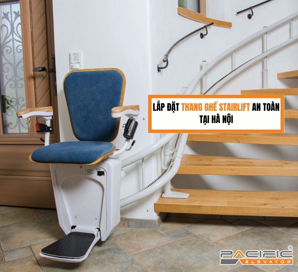 Lắp đặt thang ghế stairlift an toàn tại Hà Nội