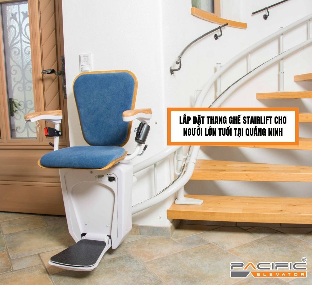 Lắp đặt thang ghế stairlift cho người lớn tuổi tại Quảng Ninh