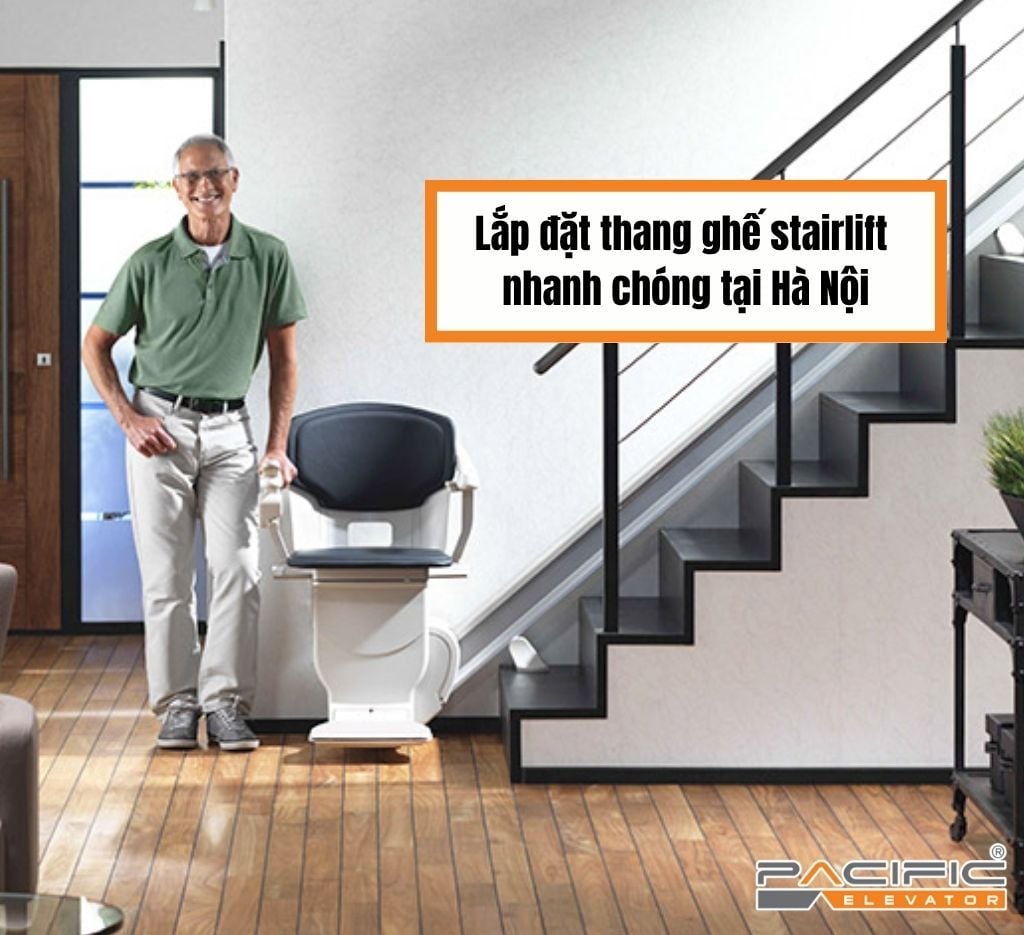 Lắp đặt thang ghế stairlift nhanh chóng tại Hà Nội