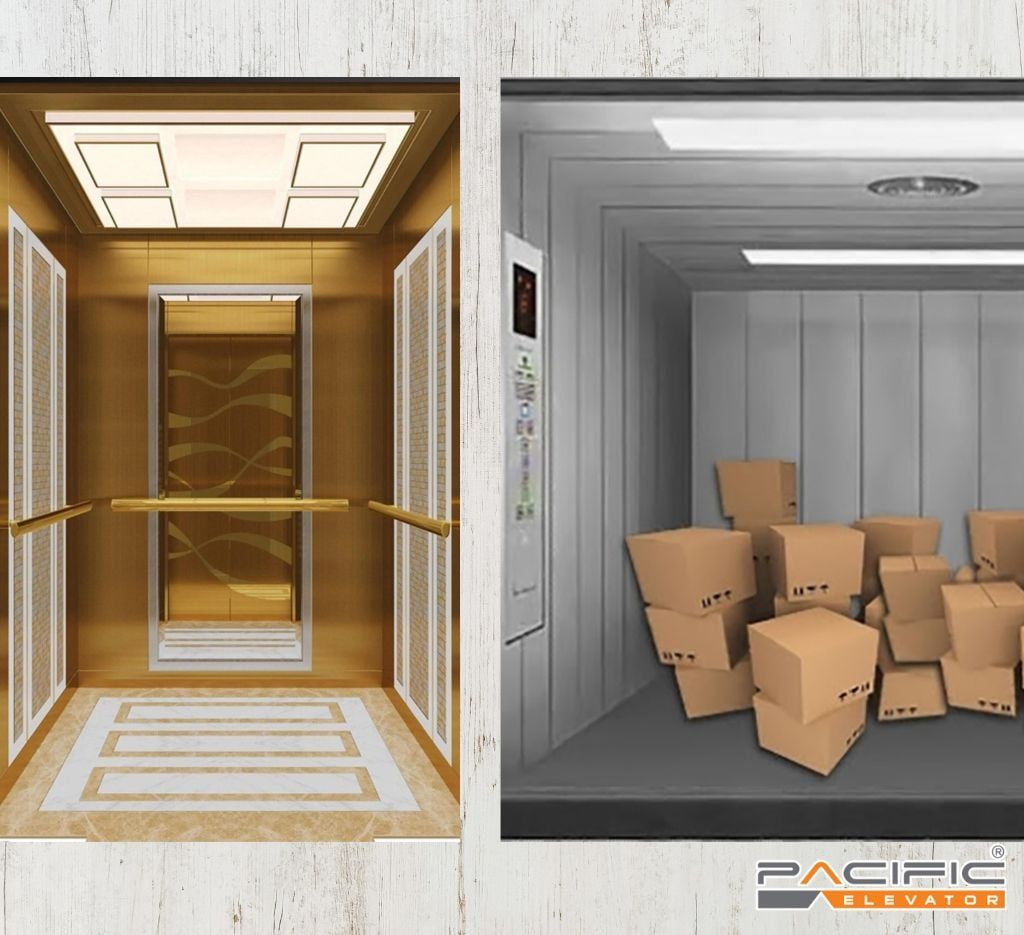 So sánh thang máy tải hàng và thang tải khách khác nhau như thế nào?