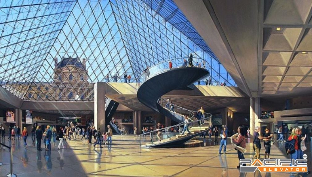 Thang máy Louvre Hydraulic Platform – Pháp