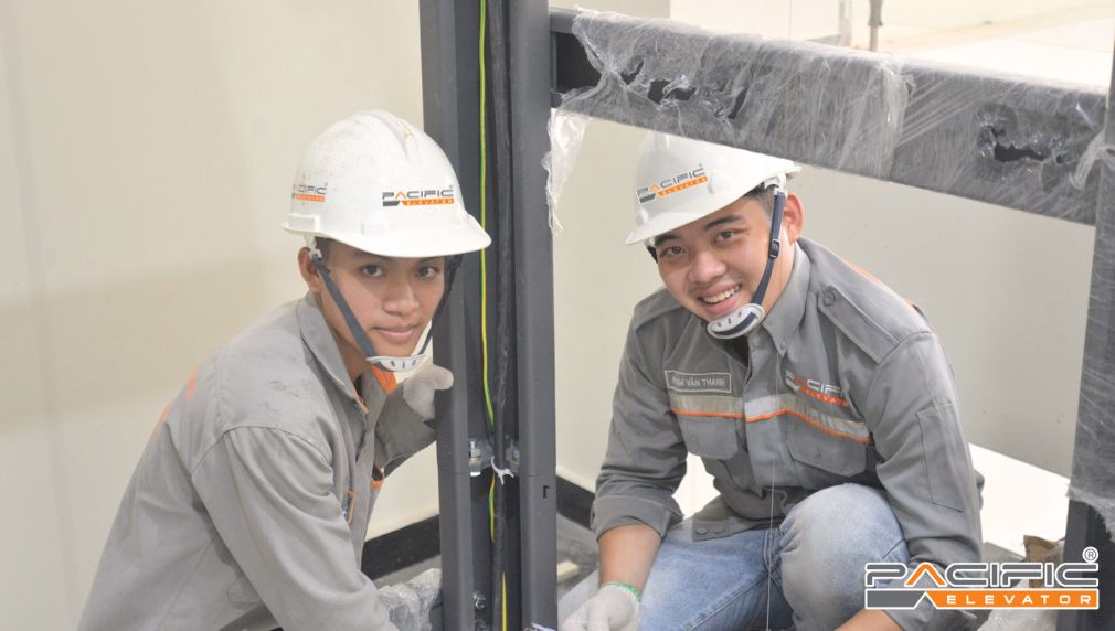 hình ảnh minh hoạ xây dựng thang máy không hố pit