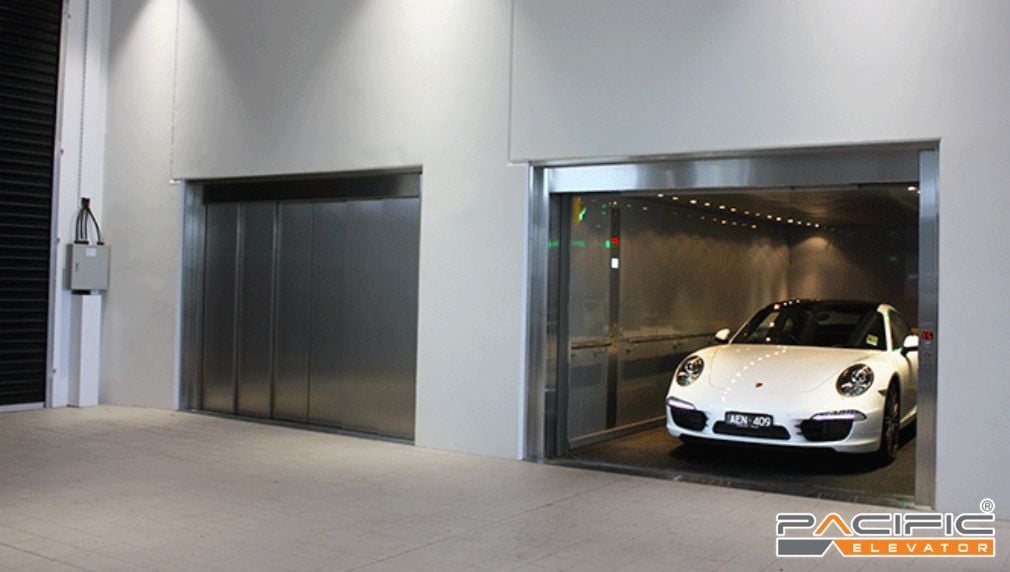 hình ảnh minh hoạ thang máy tải ô tô