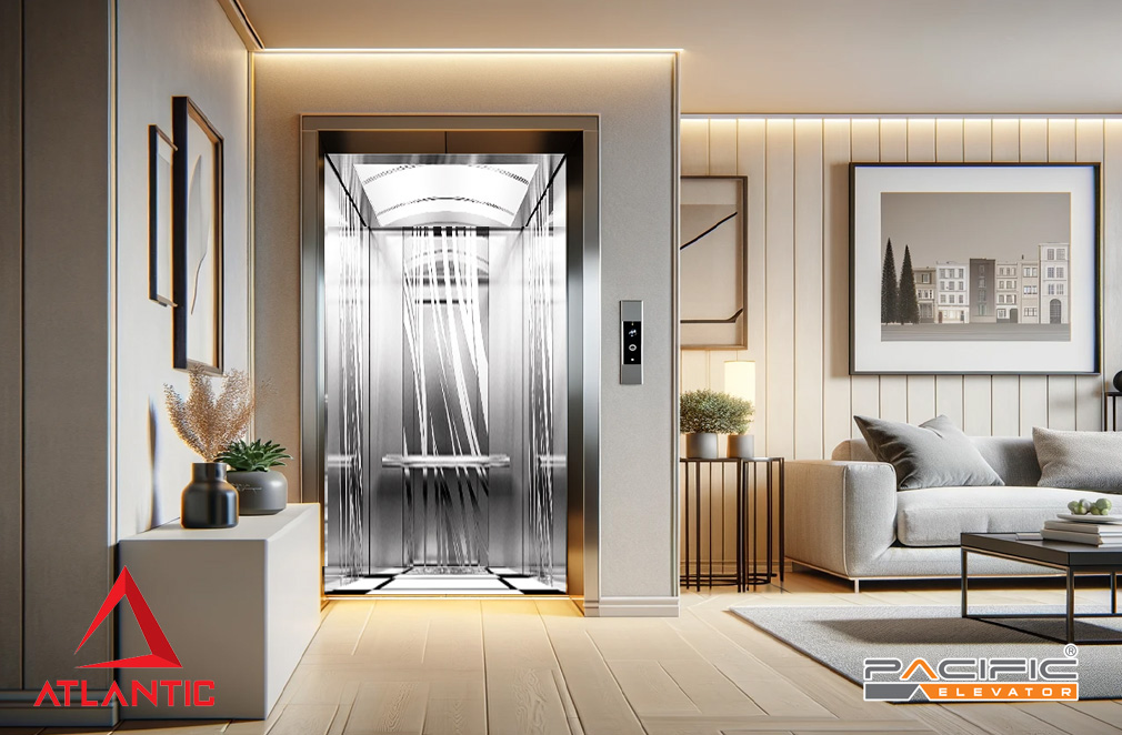 Mẫu cabin&nbsp;AL-02 thang máy gia đình thương hiệu ALANTIC của công ty Thang Máy Pacific