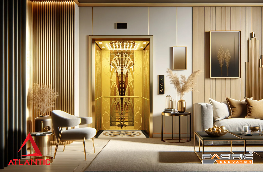 Mẫu cabin thang máy gia đình thương hiệu ALANTIC của công ty Thang Máy Pacific