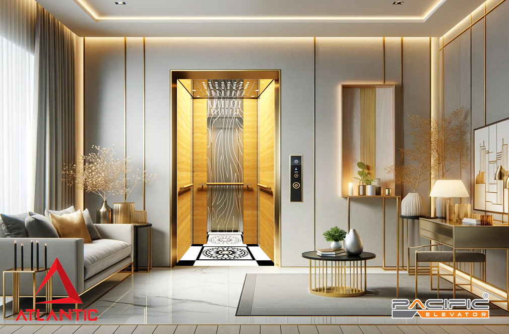 Mẫu cabin thang máy gia đình thương hiệu ALANTIC của công ty Thang Máy Pacific