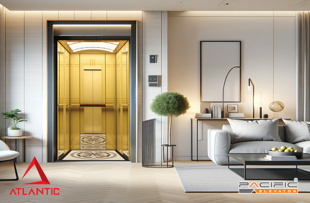 Mẫu cabin thang máy gia đình thương hiệu ALANTIC của công ty Thang Máy Pacific