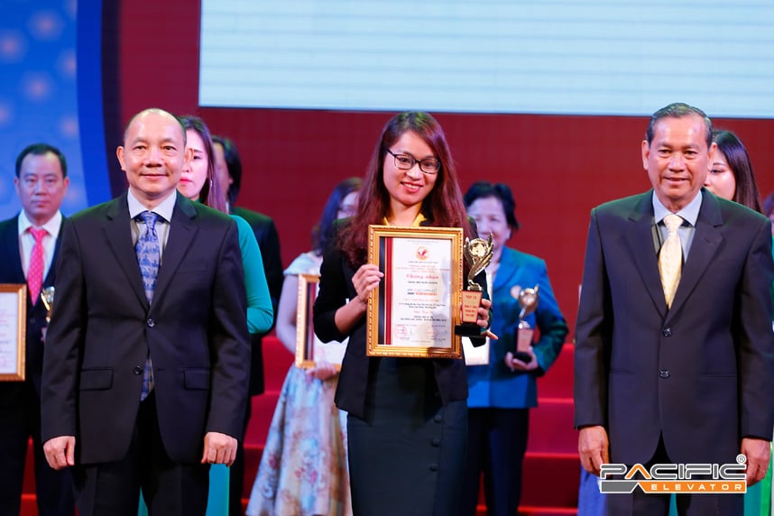 Hình ảnh Thang Máy Pacific vinh dự nhận giải thưởng Thương Hiệu Uy Tín - Sản Phẩm Chất Lượng
