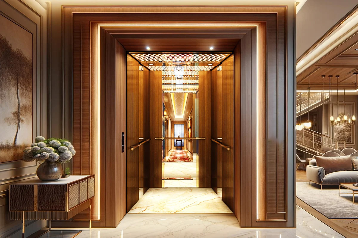 Hình ảnh cabin cao cấp OTP 02 thang máy Pacific sang trọng