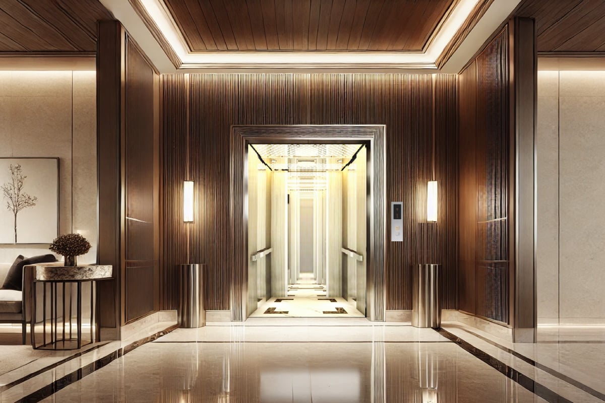 Hình ảnh mẫu cabin C04 thang máy Pacific sang trọng