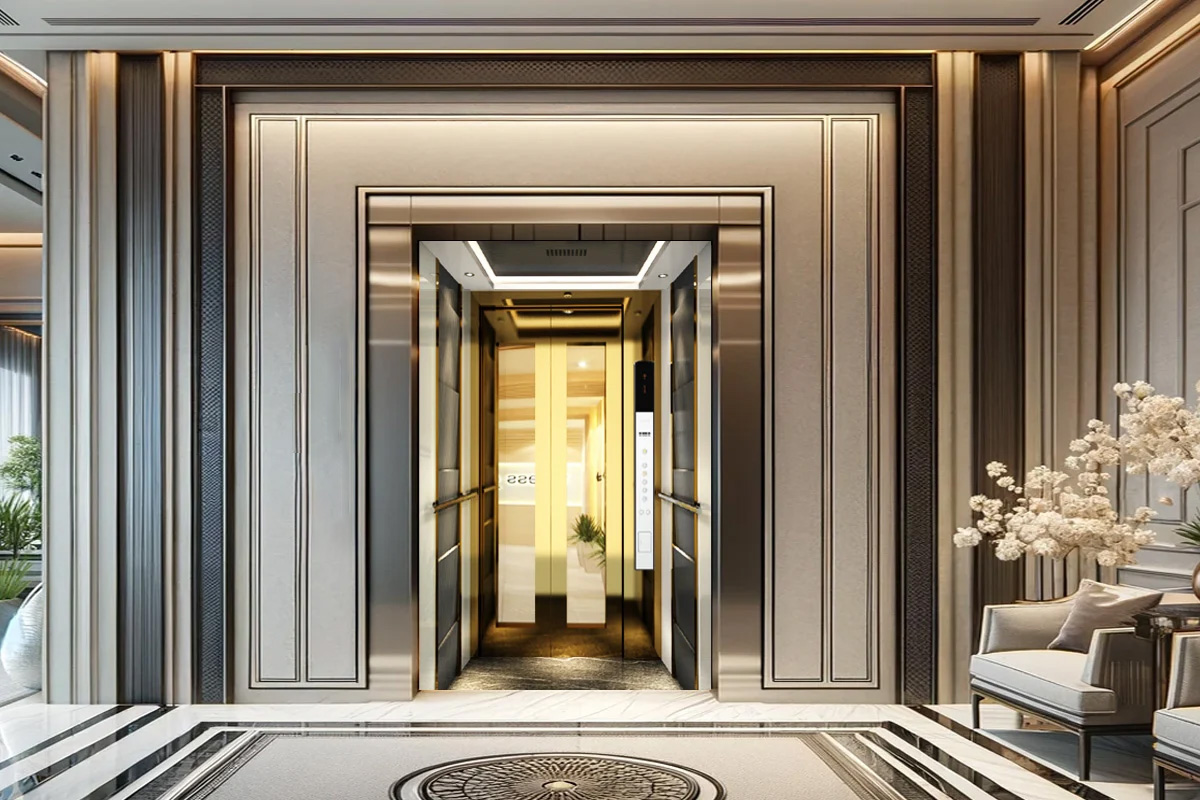 Hình ảnh mẫu cabin C06 thang máy Pacific sang trọng