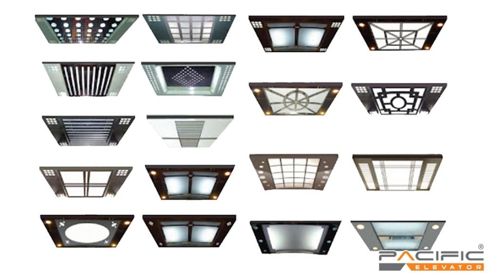 mẫu trần giả cabin thang máy