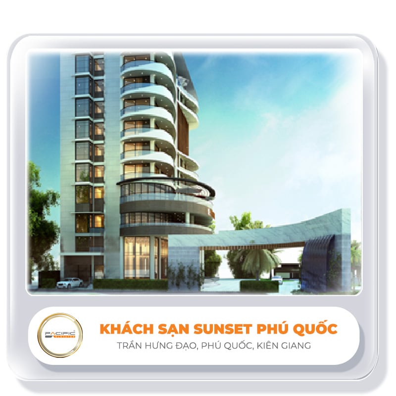 Thang máy Pacific lắp đặy thang máy tại Khách Sạn Sunset Phú Quốc