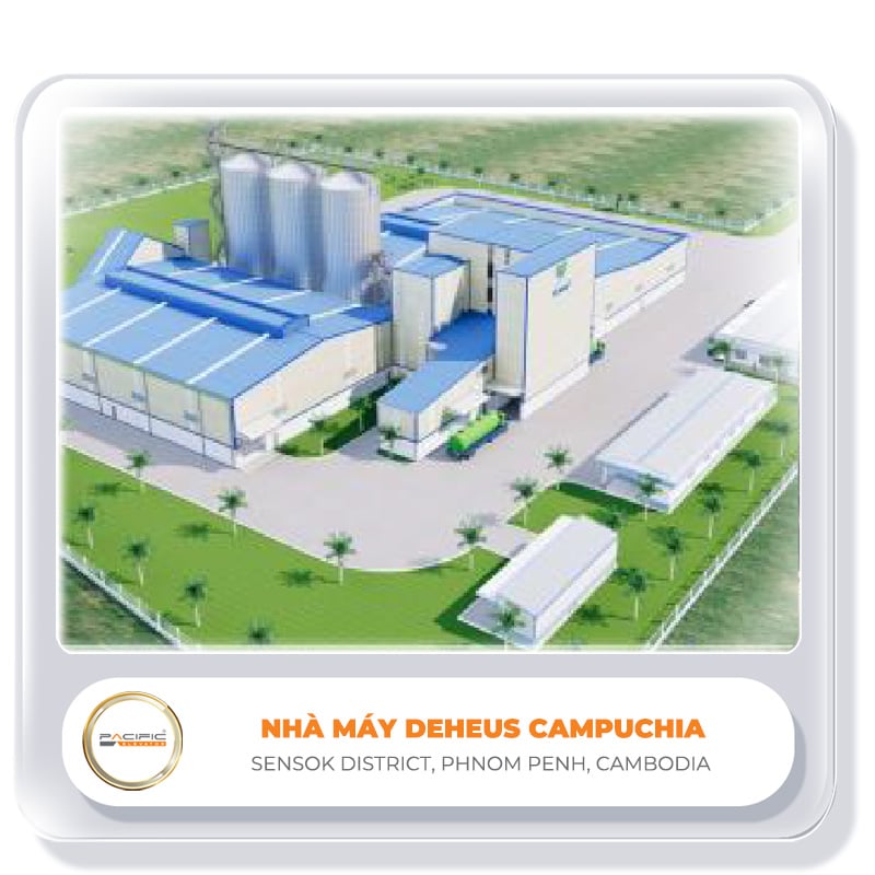 Hình ảnh Thang máy Pacific lắp đặy thang máy tại Nhà máy thức ăn chăn nuôi Deheus ở Campuchia