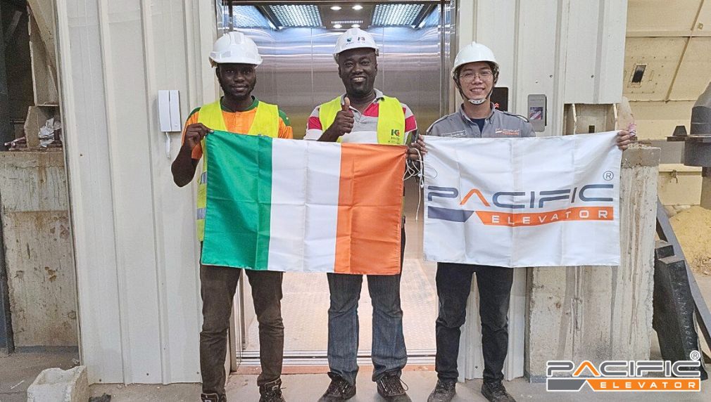 kỹ thuật Pacific lắp đặt thang máy tại Bờ Biển Ngà