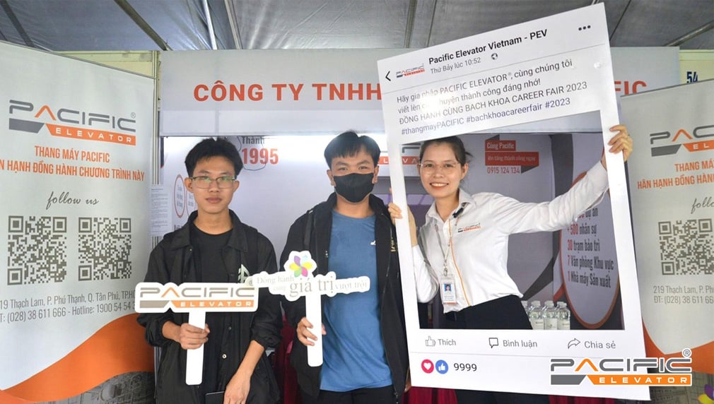 Thang Máy Pacific tham gia sự kiện để tuyển dụng nhân sự tại Trường đại học Bách khoa - ĐHQG-HCM