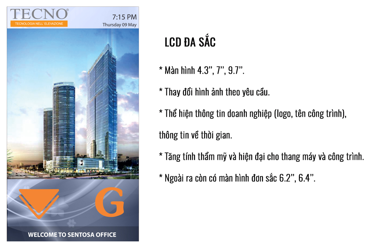 Các tùy chọn điều chỉnh Thang máy Pacific