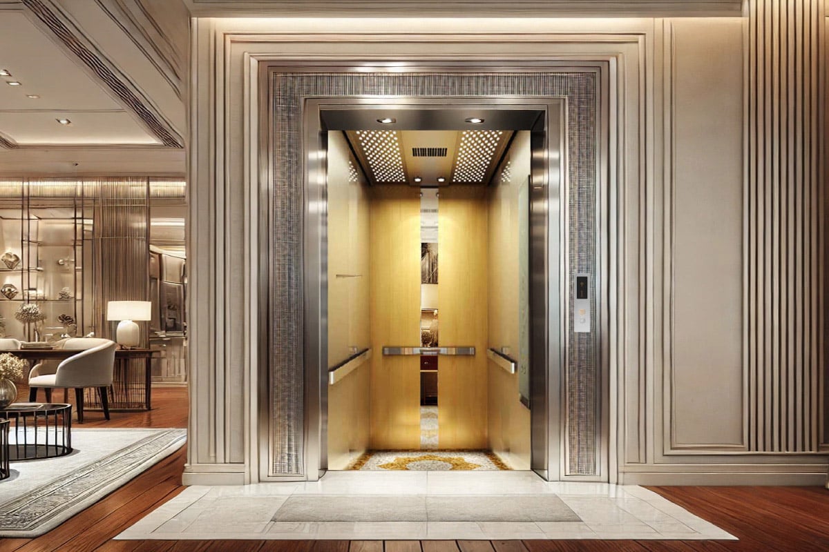 Hình ảnh mẫu cabin C01 thang máy Pacific sang trọng