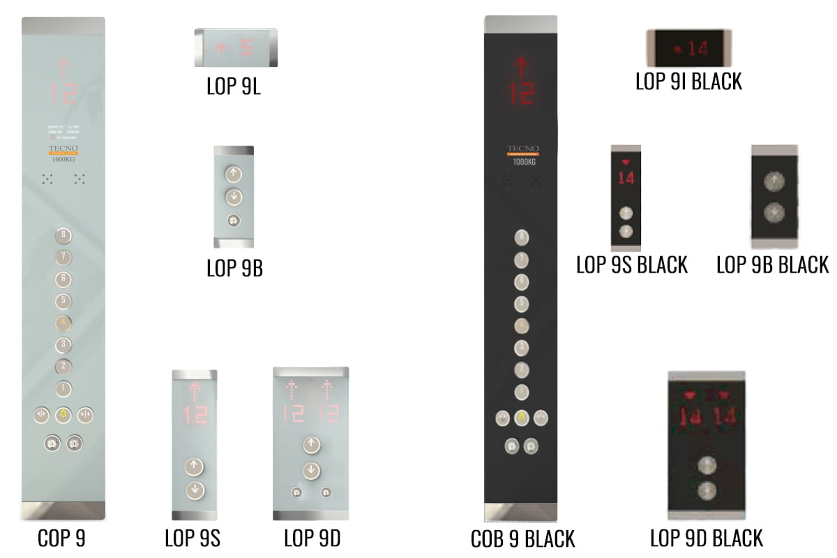 Thang máy Pacific Thương hiệu cabin điều khiển mẫu